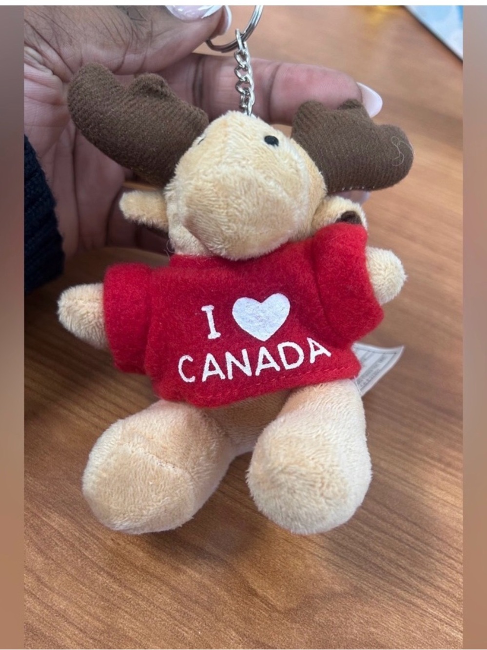 I ♥ Canada Moose Keychain Plush - Red Sweater